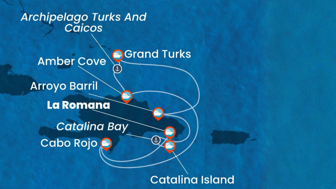 Crucero por el Caribe Rep. Dominicana, Turks e Islas Caicos- 7 noches