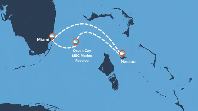 Itinerario de Crucero por Caribe y Antillas - 4 noches