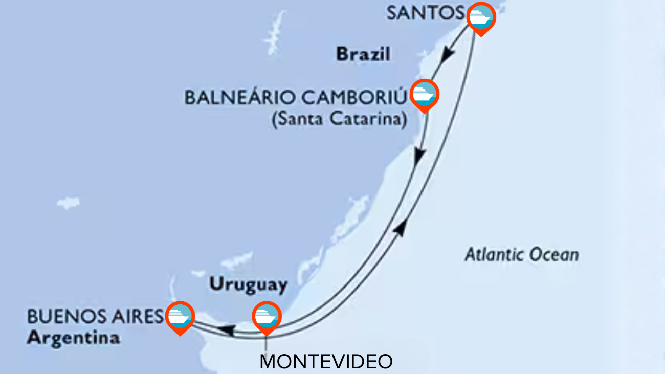 Crucero por Argentina, Uruguay y Brasil - 7 noches