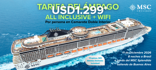 Tarifa Relámpago MSC ALL INCLUSIVE + WIFI⚡
